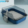 Cat Litter Box Semi-enclosed Sandbox for Cats Rabbit Small Animals Cat Tray Kittens Litter Bedpans Pet Supplies