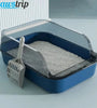 Cat Litter Box Semi-enclosed Sandbox for Cats Rabbit Small Animals Cat Tray Kittens Litter Bedpans Pet Supplies